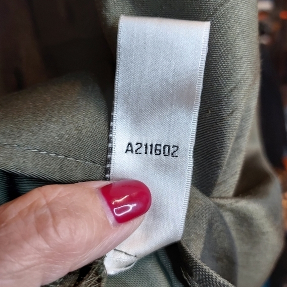 Linea By Louis Dell'olio 2X NWOT Jacket top with belt,pockets olive linen look - Picture 13 of 13